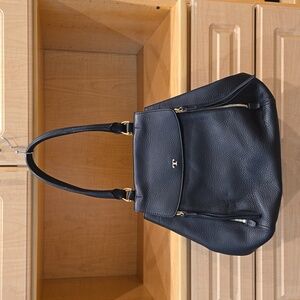 Tory Burch PEbbled leather black bag